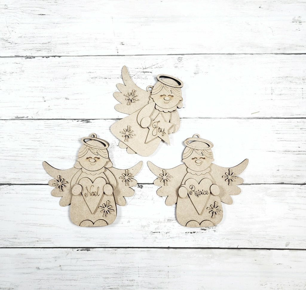 Angel Ornament Set DIY Kit — Set of 3 Plus Bonus Angel
