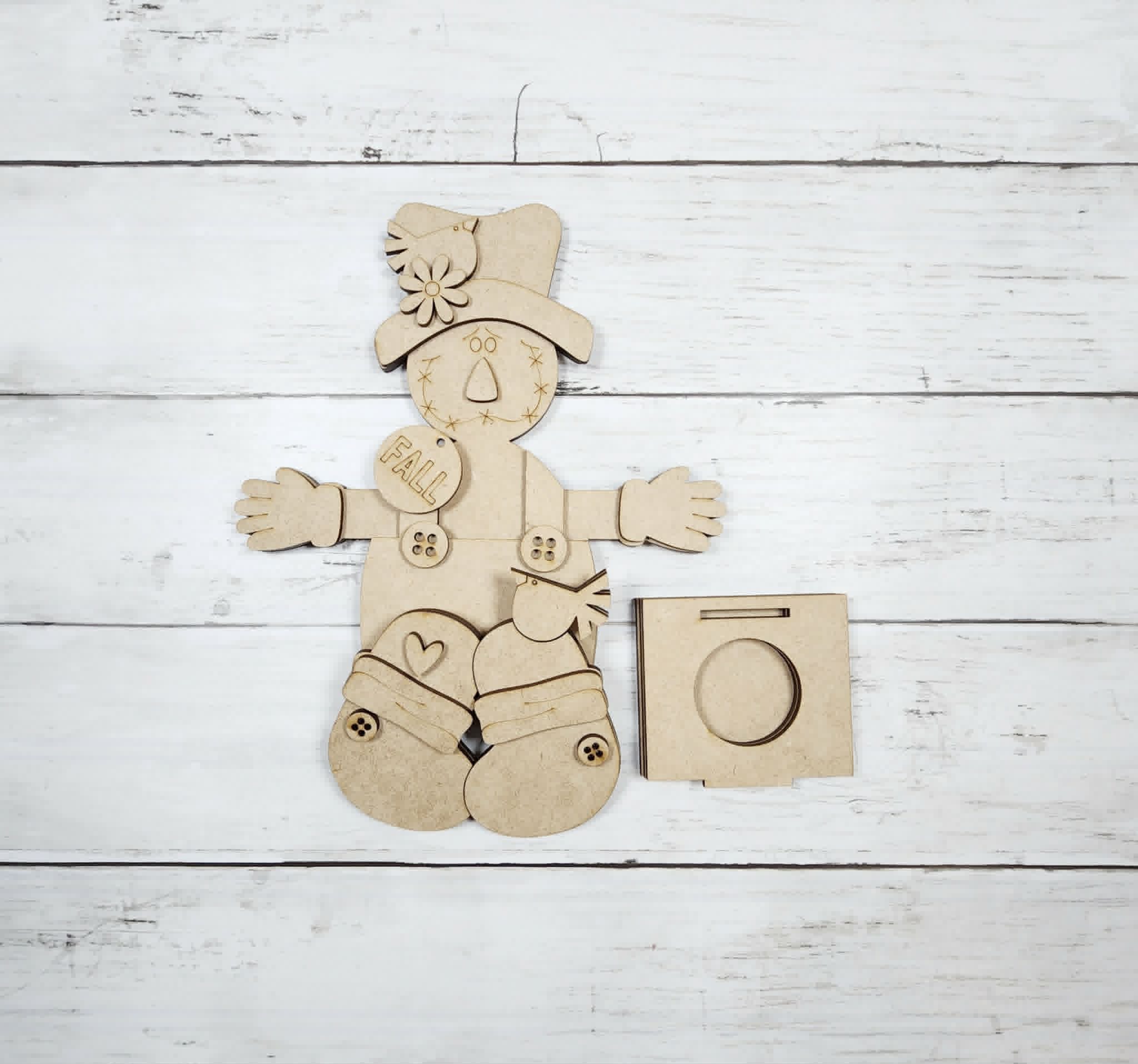 Fall Scarecrow Tea Light Holder Shelf Sitter DIY Kit