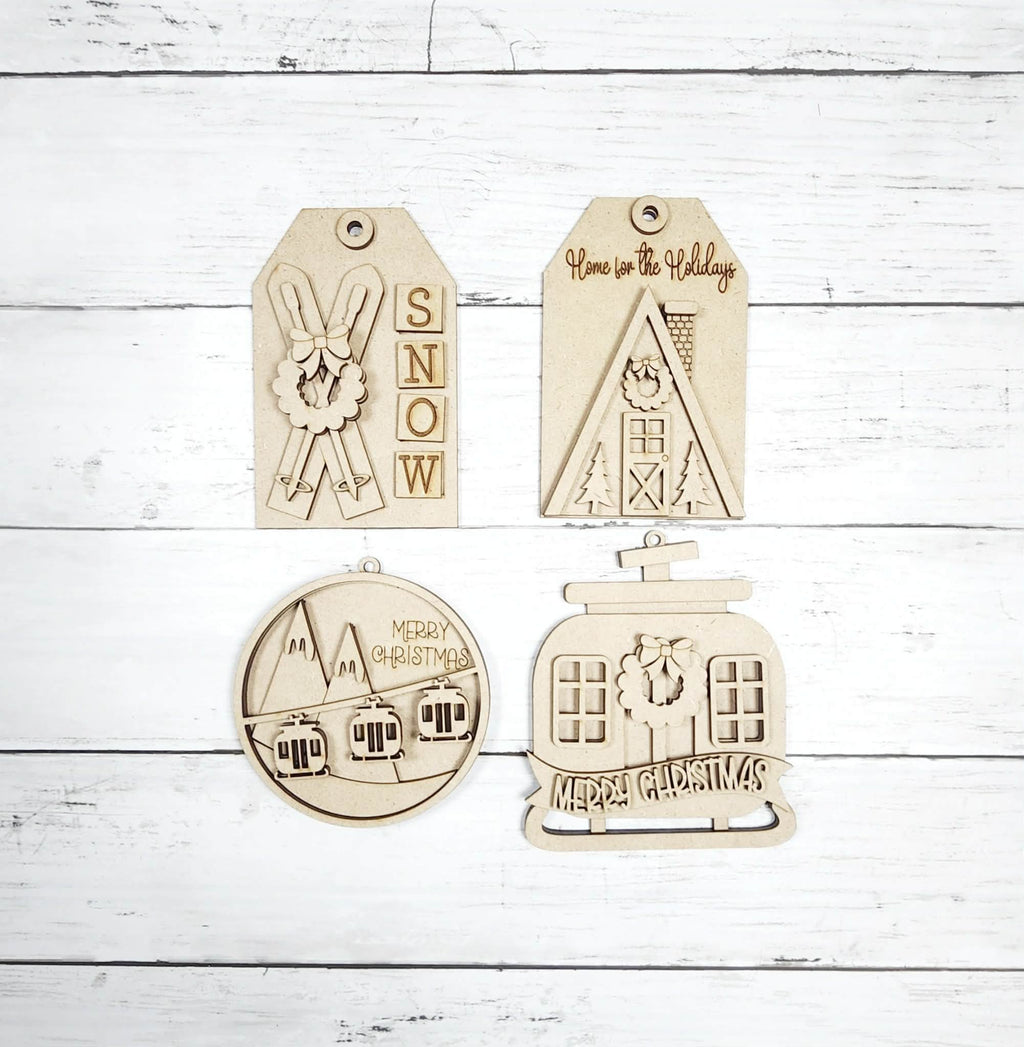 Ski Lodge Ornament DIY Kits