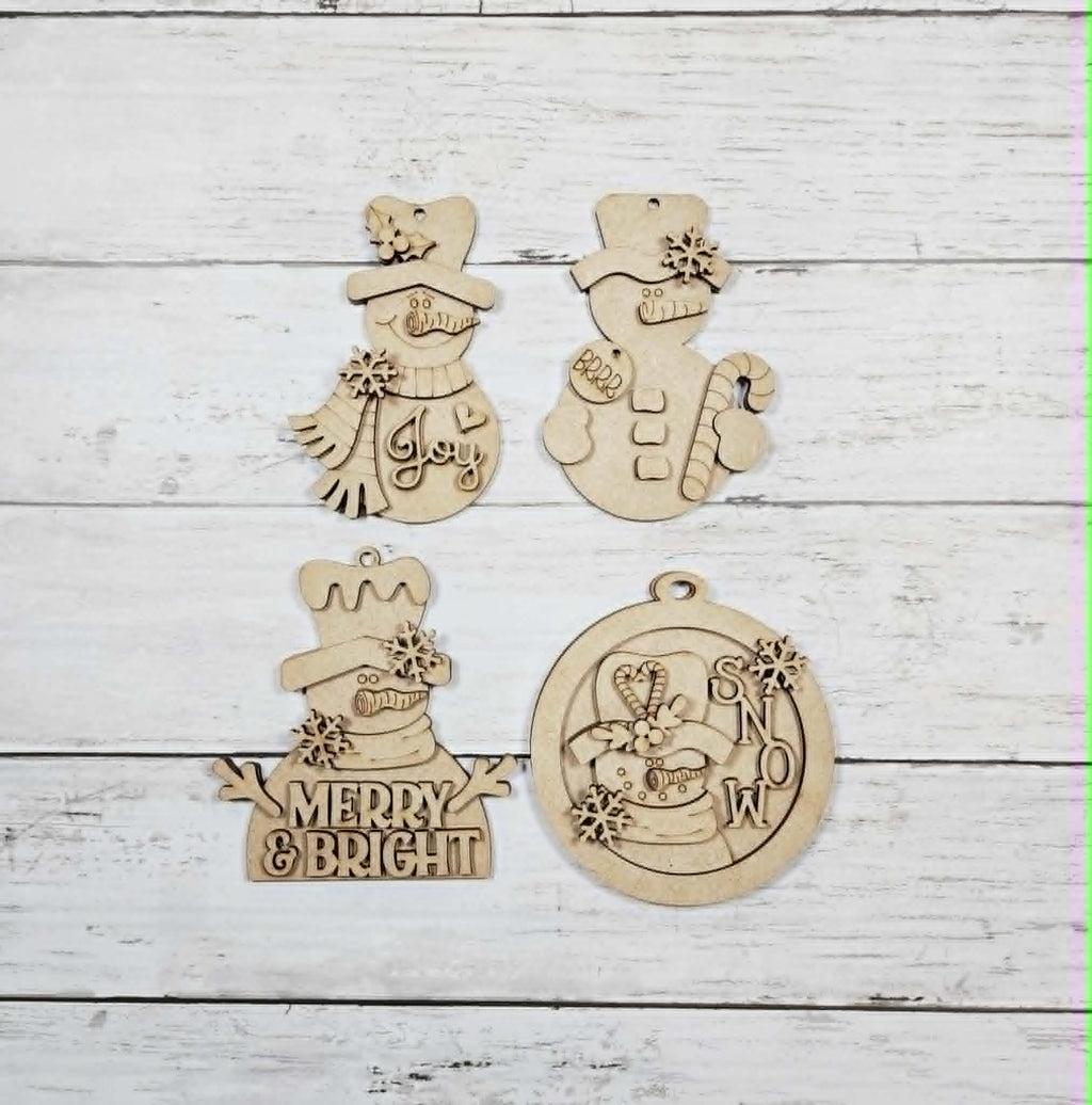 Sweet Winter Snowman Ornament DIY Kit