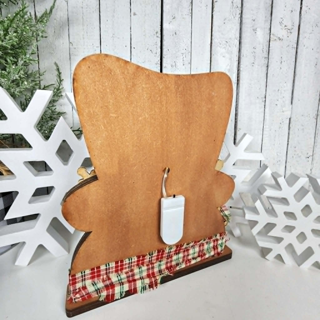 Sweet Winter Snowman Lighted Shelf Sitter DIY Kit