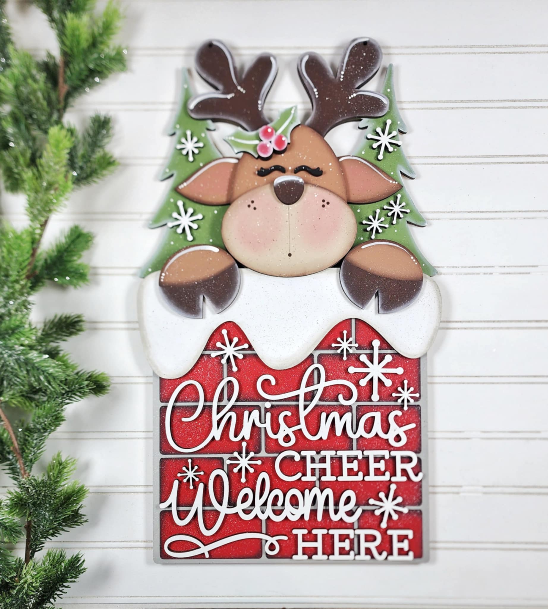 Christmas Cheer Welcome Here Door Hanger DIY Kit