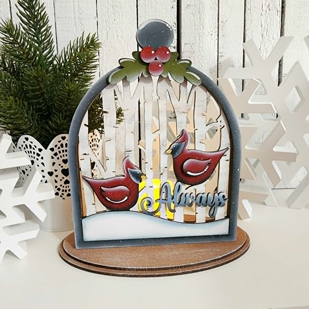 Cardinal Cloche Tea Light Holder DIY Kit — Always