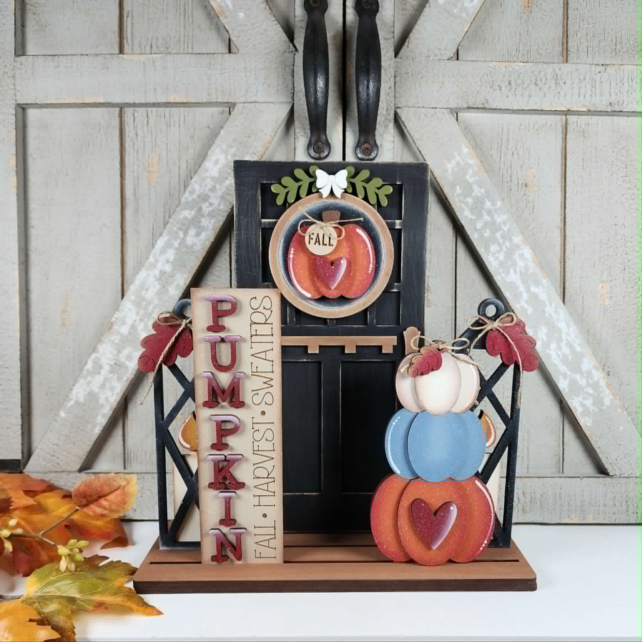 Fall Pumpkin Vignette Set DIY Kit — Door Frame Series