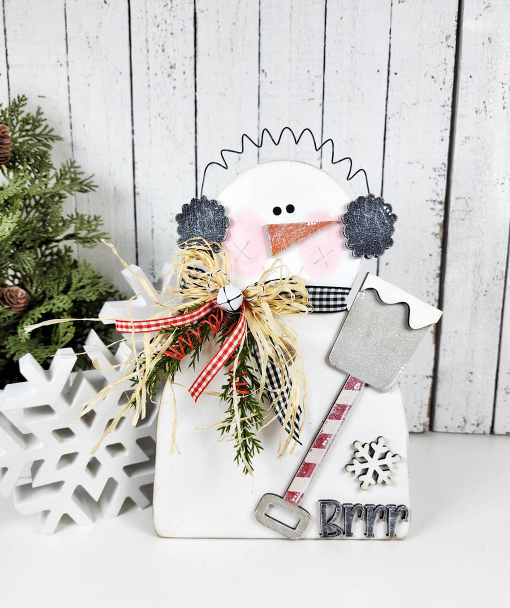 Prim Snowman Shelf Sitter DIY Kit — Brrr Winter Snowman