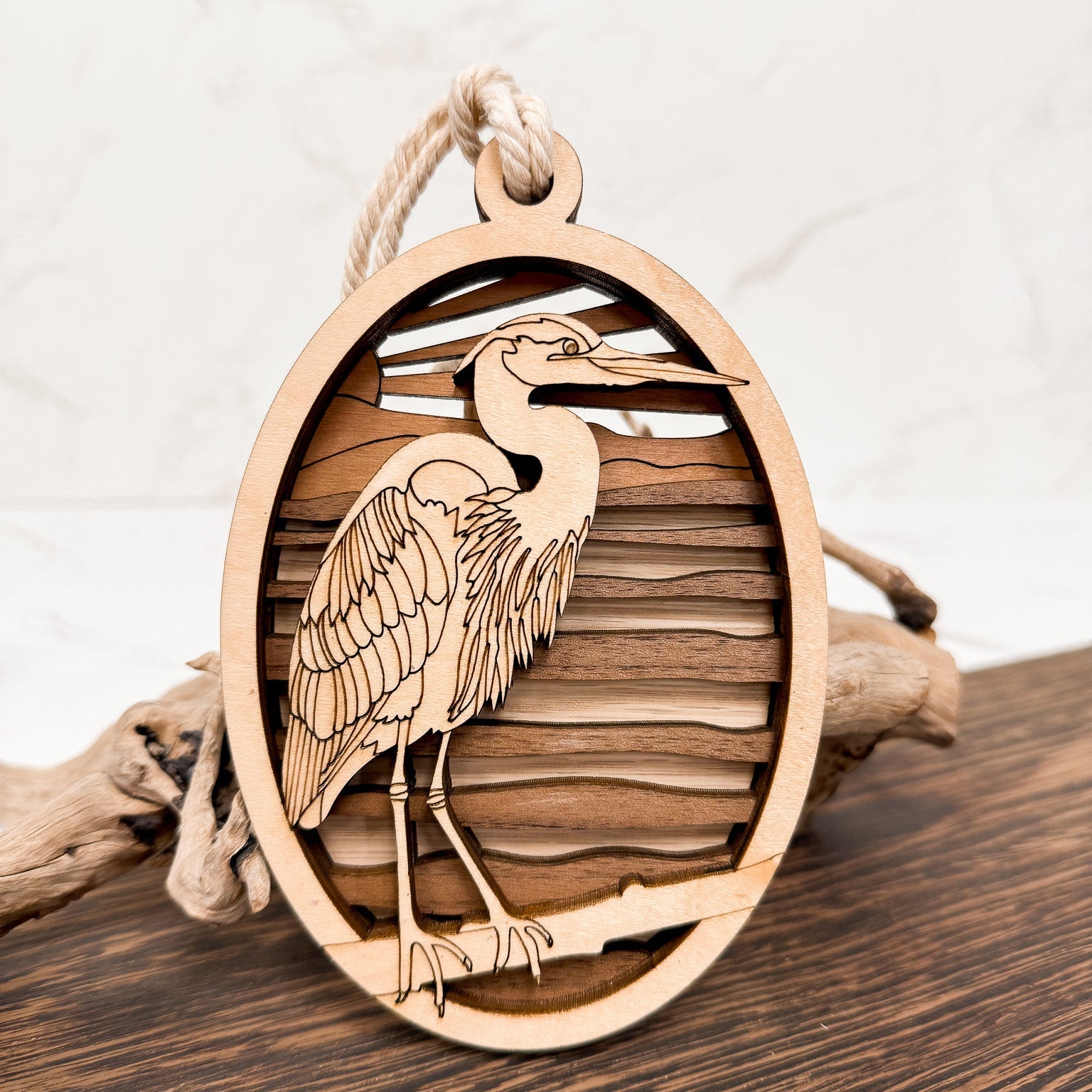Great Blue Heron Showstopper Ornament