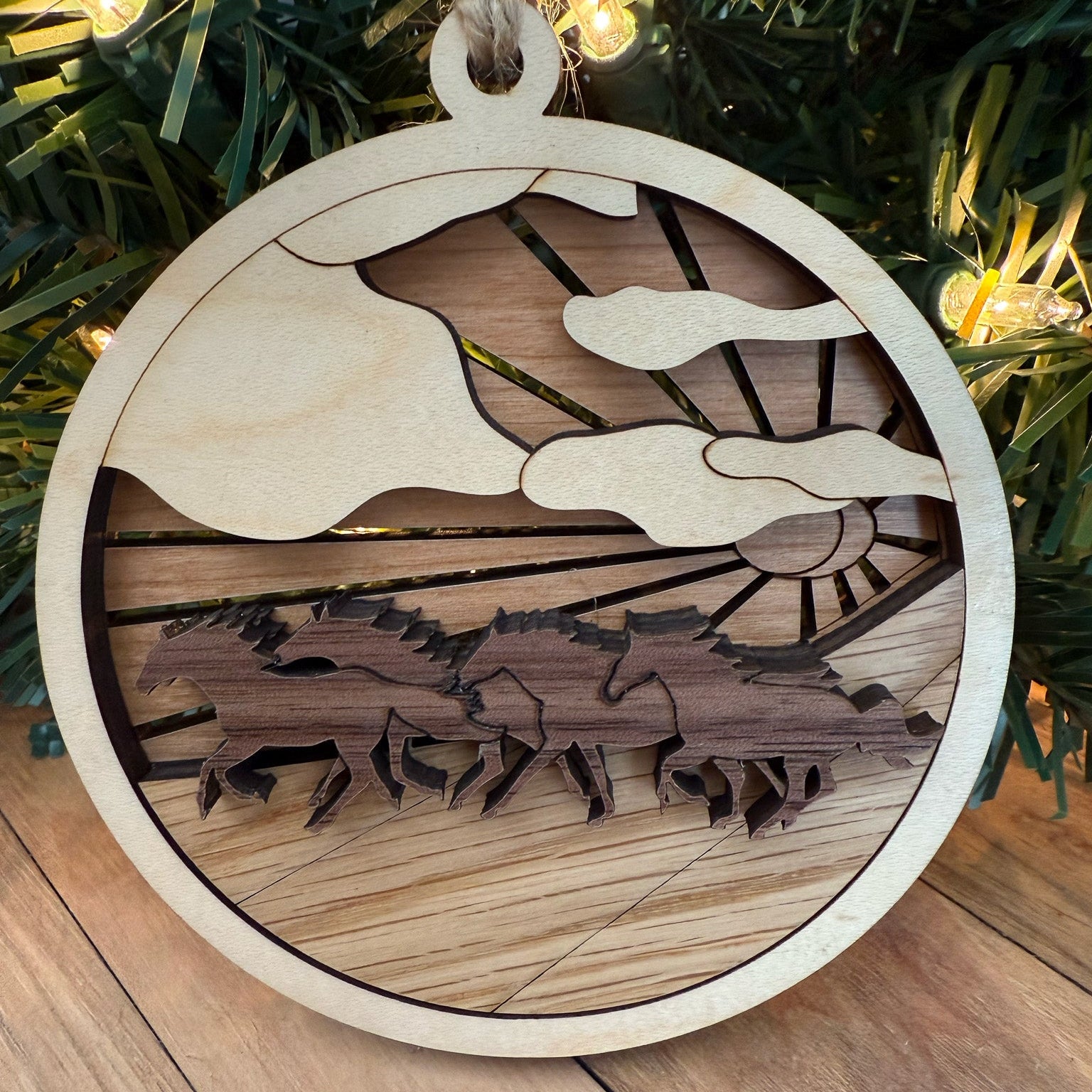 Running Horses Showstopper Ornament